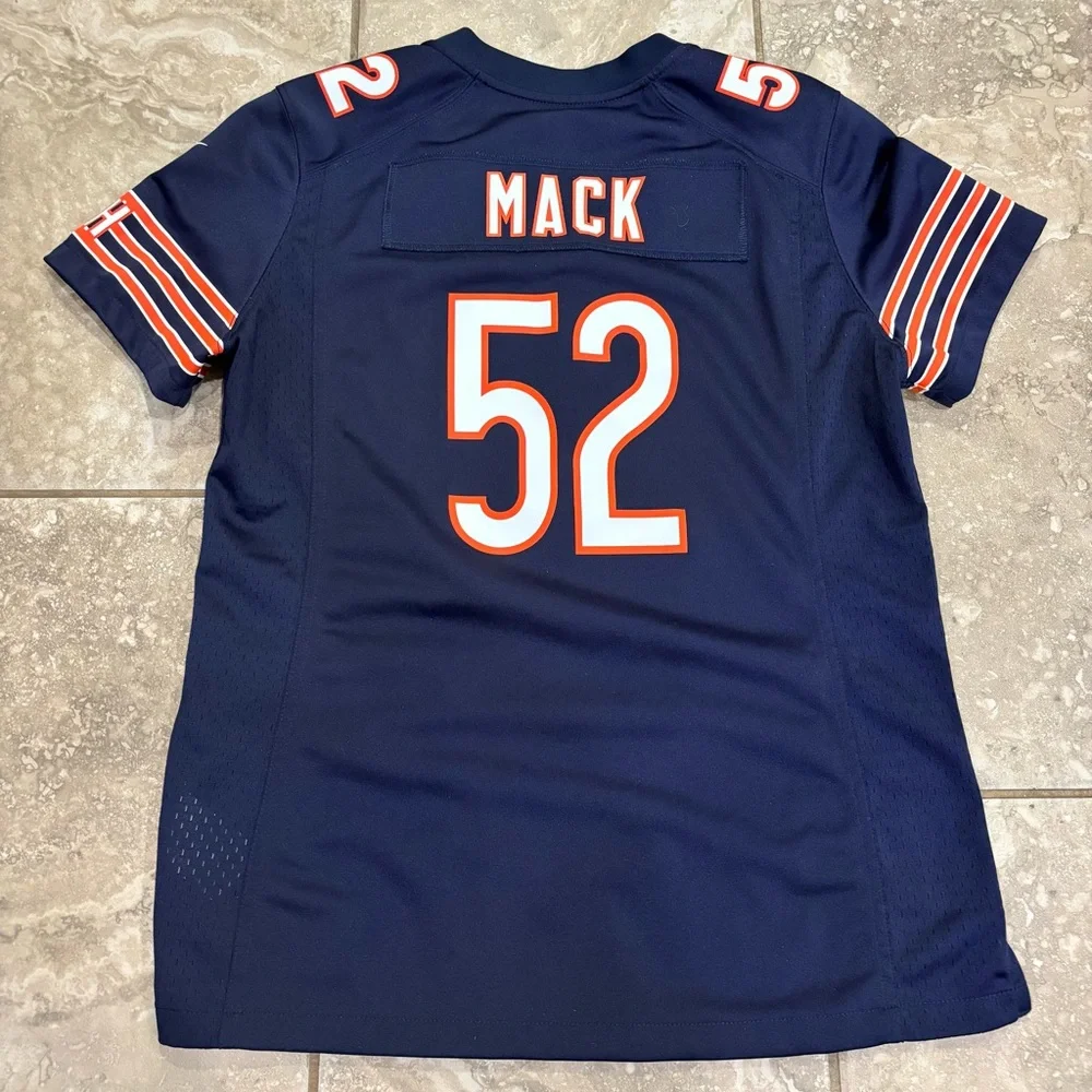 Nike Women’s Chicago Bears Khalil Mack Navy 100th Season On field‎ Jersey sz L